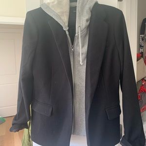 Cynthia Rowley Black Blazer/Hoodie Combo - L